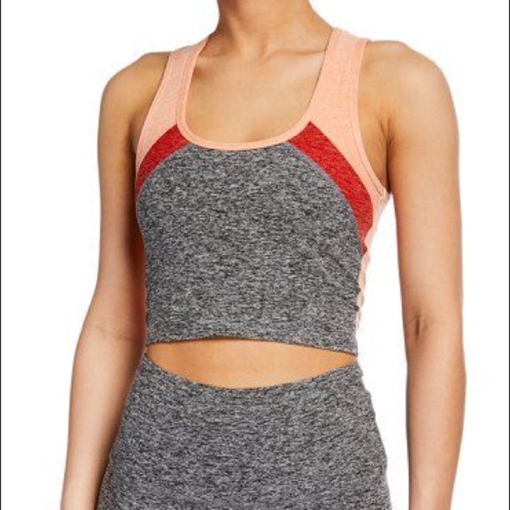 Beyond Yoga Color Block Cropped Tank